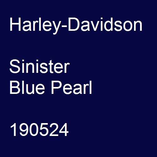 Harley-Davidson, Sinister Blue Pearl, 190524.